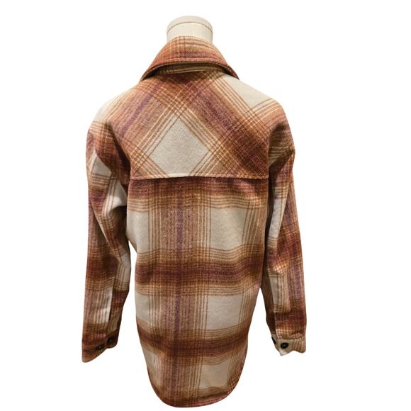 Thread & Supply Plaid Shacket Chore Jacket Shirt Side Front Pocket SM - Picture 4 of 10